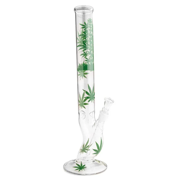 Cannabis Curved Glass Bong 45 Cm - 51Dnspod | Smaakvolle damp – Verzendkosten vrij vanaf 40€