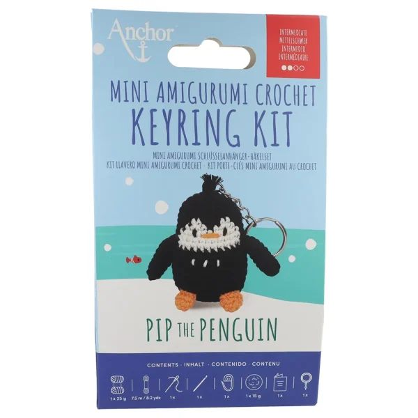 Anchor Mini amigurumi haak kit - sleutelhanger pinguin - 51Dnspod | Smaakvolle damp – Verzendkosten vrij vanaf 40€