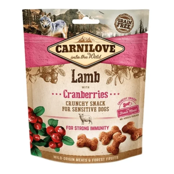 Carnilove - Knapperige Snack - Lam & Cranberrie - Graanvrij - 200gr - 51Dnspod | Smaakvolle damp – Verzendkosten vrij vanaf 40€