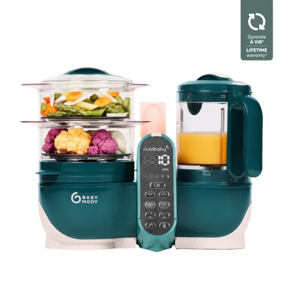 Babymoov Nutribaby Multifunctionele Keukenmachine - Opal Green - 51Dnspod | Smaakvolle damp – Verzendkosten vrij vanaf 40€