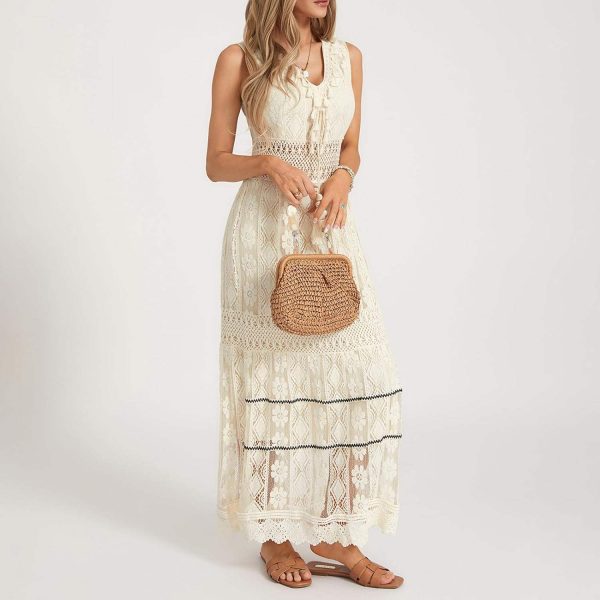 Boho Jurk - Stella™ Collectie - Kantdetails, Ademend Materiaal - Perfect voor Zomerse Gelegenheden - 51Dnspod | Smaakvolle damp – Verzendkosten vrij vanaf 40€