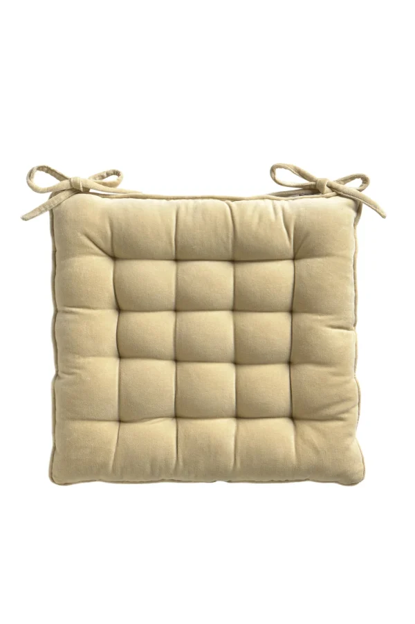 Calma House Stoelkussen Velour - Ecru - 40x40x4 - 51Dnspod | Smaakvolle damp – Verzendkosten vrij vanaf 40€
