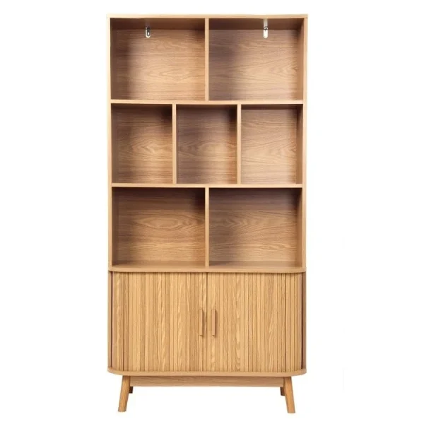 Calicosy - ERNEST Boekenkast Woonkamer - Licht hout - 40x80x157,5 cm - 51Dnspod | Smaakvolle damp – Verzendkosten vrij vanaf 40€