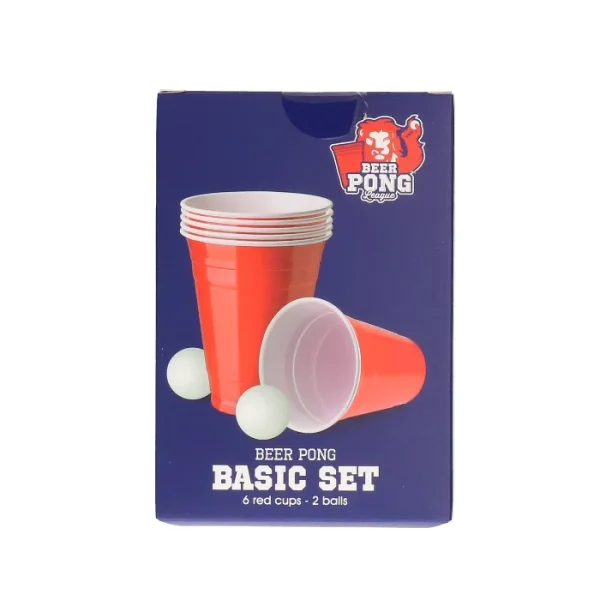 Beer Pong set - 6 bekers - rood - 2 ballen - 51Dnspod | Smaakvolle damp – Verzendkosten vrij vanaf 40€