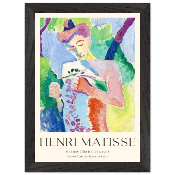 Artfulprints Poster met Lijst Matisse - Modesty 1906 - A4 21x29.7 cm - Meerkleurig - 51Dnspod | Smaakvolle damp – Verzendkosten vrij vanaf 40€