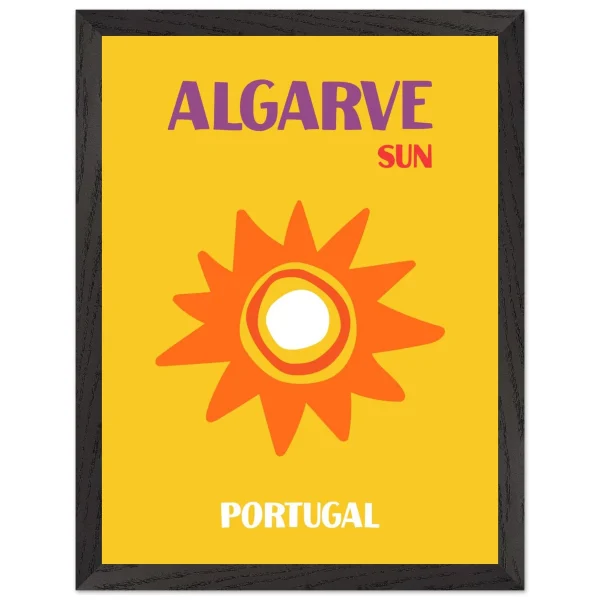 Artfulprints Poster met Lijst Portugal - Algarve - 30x40 cm - Geel - 51Dnspod | Smaakvolle damp – Verzendkosten vrij vanaf 40€