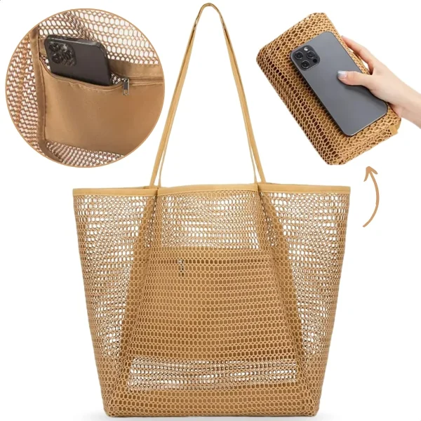 Boncy® Strandtas met Ritssluiting - 51Dnspod | Smaakvolle damp – Verzendkosten vrij vanaf 40€
