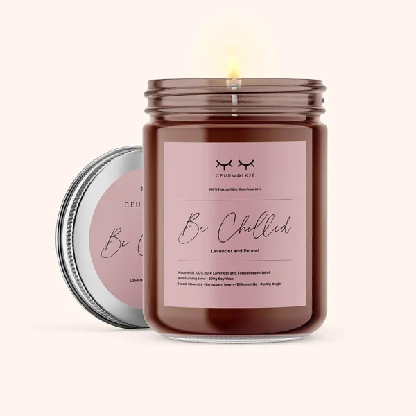 Be Chilled - Geurwolkje® Blend - 100% Natuurlijke Sojawas Geurkaars met Etherische Olie - 51Dnspod | Smaakvolle damp – Verzendkosten vrij vanaf 40€