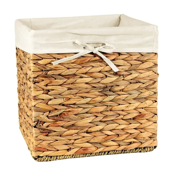 Calicosy - Waterhyacint bewaarkubus - Licht hout - 32x32x32 cm - 51Dnspod | Smaakvolle damp – Verzendkosten vrij vanaf 40€