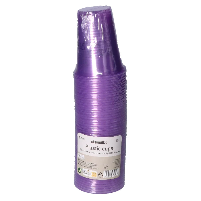 Bekers plastic paars – 50 stuks (200 ml) - 51Dnspod | Smaakvolle damp – Verzendkosten vrij vanaf 40€ Bekers plastic paars – 50 stuks (200 ml) - 51Dnspod | Smaakvolle damp – Verzendkosten vrij vanaf 40€