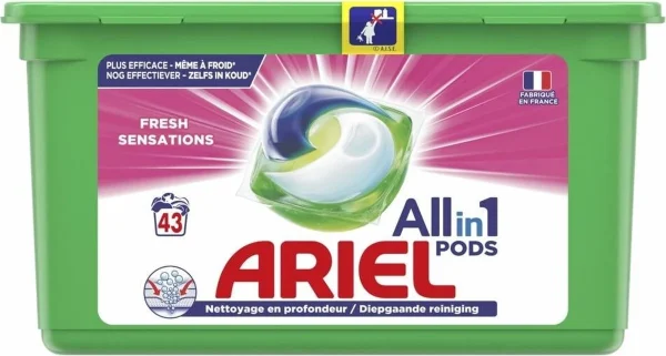 Ariel All-in-1 Pods Fris Roze Wasmiddelcapsules 43 stuks - 51Dnspod | Smaakvolle damp – Verzendkosten vrij vanaf 40€