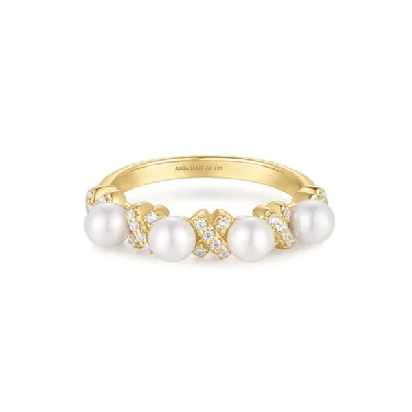 Ania Haie Reimaginer Gold Coloured Sparkling Shell Pearl Ring AH-R069-02G-58 - 51Dnspod | Smaakvolle damp – Verzendkosten vrij vanaf 40€