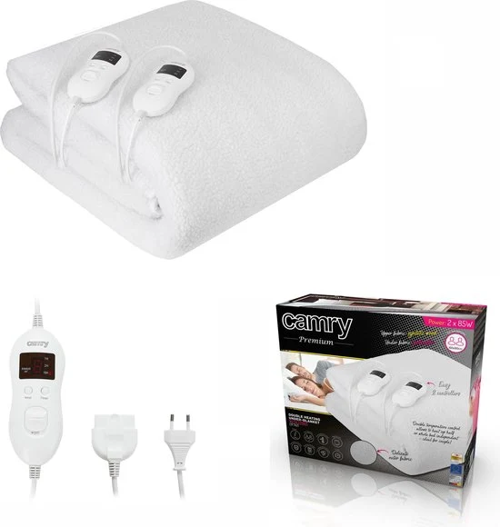 Camry CR 7421 - Elektrische Deken - 2 persoons / 180x160 cm - 51Dnspod | Smaakvolle damp – Verzendkosten vrij vanaf 40€