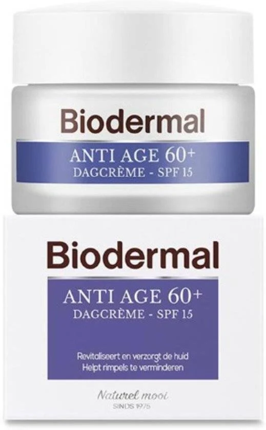 Biodermal Anti Age 60+ - Dagcrème met SPF15 tegen huidveroudering - 50ml - Verpakking beschadigd/ontbreekt - 51Dnspod | Smaakvolle damp – Verzendkosten vrij vanaf 40€