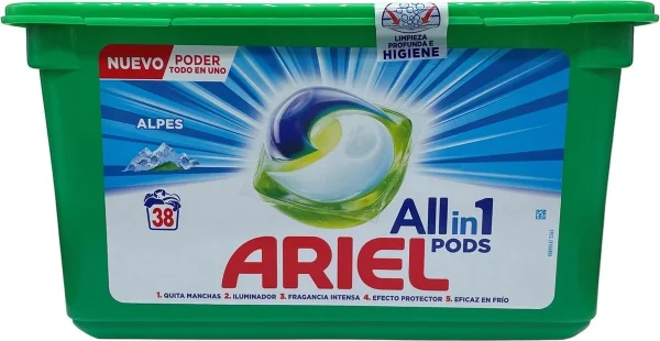 Ariel Pods 3In1 Alpine 38St - 51Dnspod | Smaakvolle damp – Verzendkosten vrij vanaf 40€