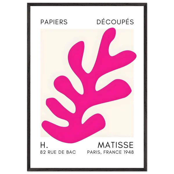 Artfulprints Poster met Lijst Matisse – Ocean petals pink - 70x100 cm - Roze - 51Dnspod | Smaakvolle damp – Verzendkosten vrij vanaf 40€
