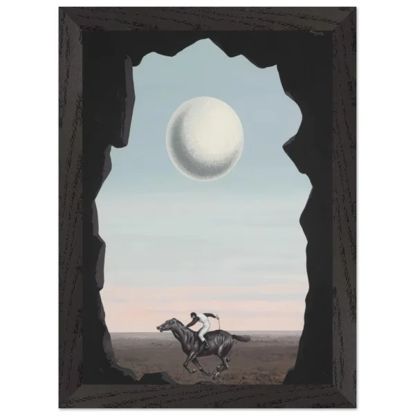 Artfulprints Poster met Lijst René Magritte - Le jockey perdu - A4 21x29.7 cm - Blauw - 51Dnspod | Smaakvolle damp – Verzendkosten vrij vanaf 40€