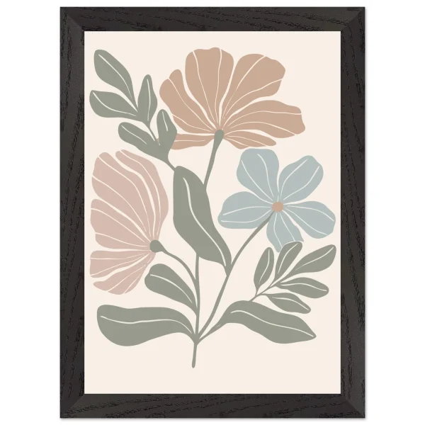 Artfulprints Poster met Lijst Boho – Pastel bloom - A4 21x29.7 cm - Meerkleurig - 51Dnspod | Smaakvolle damp – Verzendkosten vrij vanaf 40€