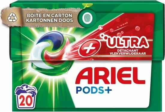 Ariel Wasmiddelcapsules Ultra Vlekverwijderaar Pods+ 20 stuks - Verpakking beschadigd - 51Dnspod | Smaakvolle damp – Verzendkosten vrij vanaf 40€ Ariel Wasmiddelcapsules Ultra Vlekverwijderaar Pods+ 20 stuks - Verpakking beschadigd - 51Dnspod | Smaakvolle damp – Verzendkosten vrij vanaf 40€