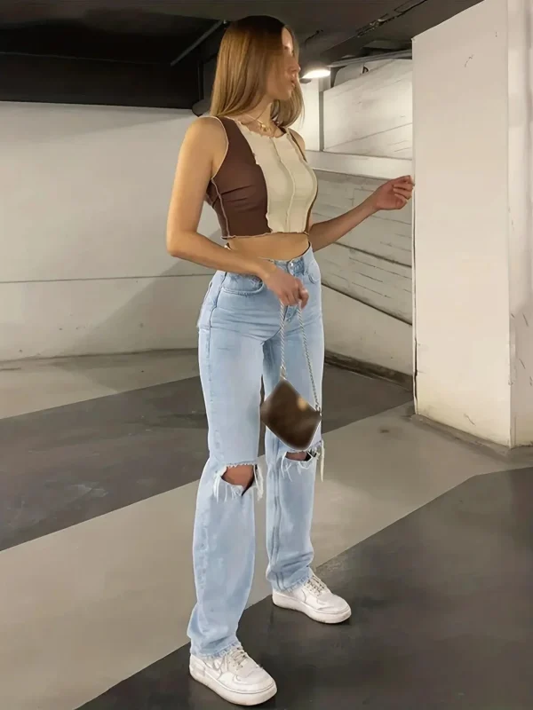 Casual Denim Broek - Gescheurd - Hoogwaardig Denim - Perfect voor Informele Gelegenheden - 51Dnspod | Smaakvolle damp – Verzendkosten vrij vanaf 40€