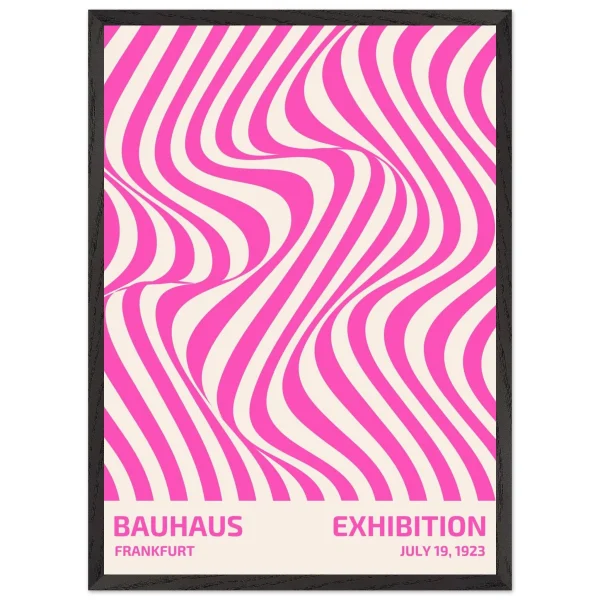 Artfulprints Poster met Lijst Bauhaus - Exhibition Frankfurt pink - 50x70 cm - Roze - 51Dnspod | Smaakvolle damp – Verzendkosten vrij vanaf 40€