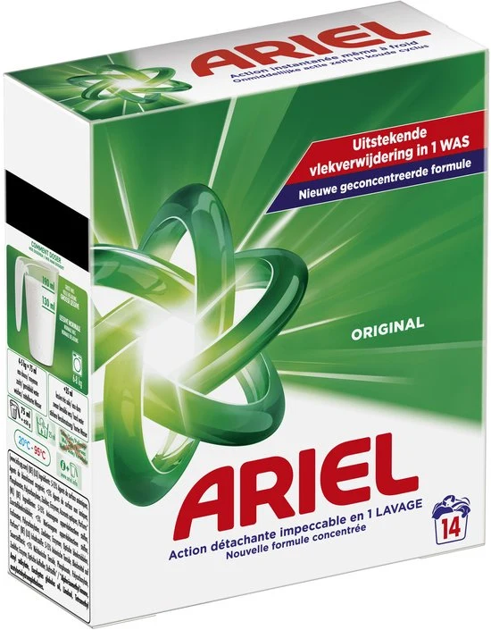 Ariel Waspoeder Original - 14 Wasbeurten - 51Dnspod | Smaakvolle damp – Verzendkosten vrij vanaf 40€