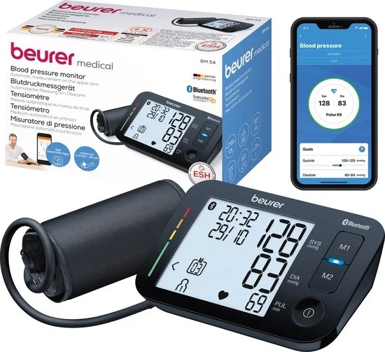 Beurer BM 54 Bluetooth Bloeddrukmeter bovenarm - Smart - XL Display - Manchet tot 44 cm - 51Dnspod | Smaakvolle damp – Verzendkosten vrij vanaf 40€
