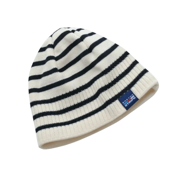 Breton muts met fleece natural-navy - 51Dnspod | Smaakvolle damp – Verzendkosten vrij vanaf 40€