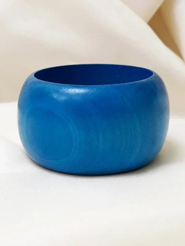 Brede blauwe houten bangle - 51Dnspod | Smaakvolle damp – Verzendkosten vrij vanaf 40€