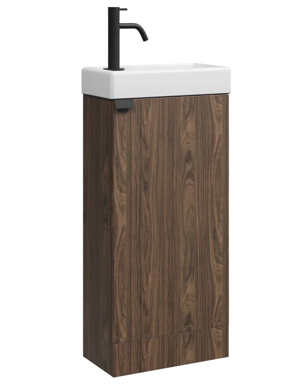Badplaats Toiletmeubel Orion 40 x 22 cm – Walnoot Bruin – Fonteinmeubel met Wastafel - 51Dnspod | Smaakvolle damp – Verzendkosten vrij vanaf 40€