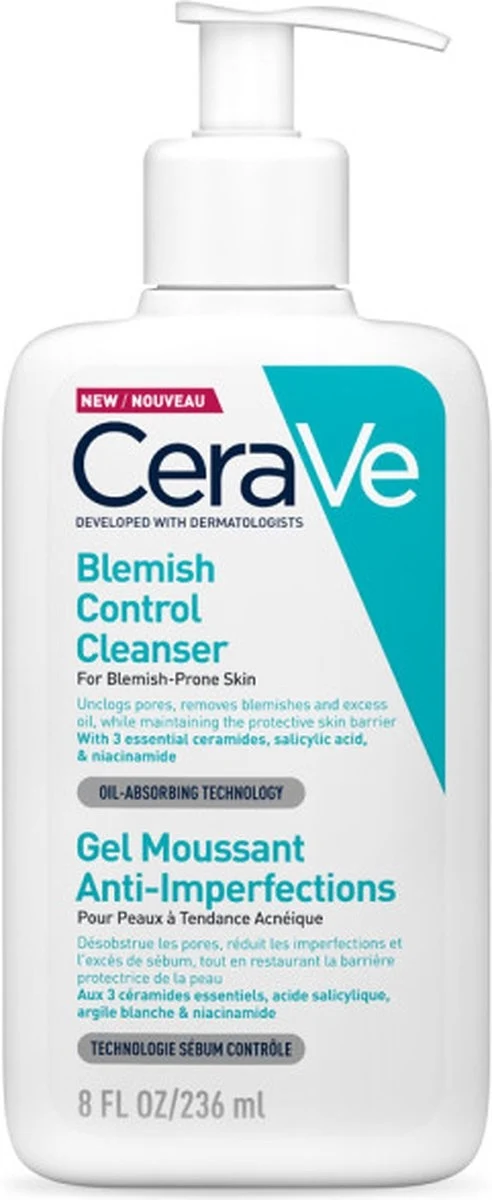 CeraVe Blemish Control Cleanser - 236ml - gezichtsreiniger voor huid met neiging tot acne - 51Dnspod | Smaakvolle damp – Verzendkosten vrij vanaf 40€