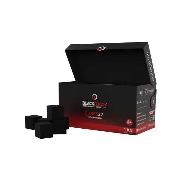 Black Coco 27 CUBES 1KG – Shisha & Waterpijp Kolen - 51Dnspod | Smaakvolle damp – Verzendkosten vrij vanaf 40€