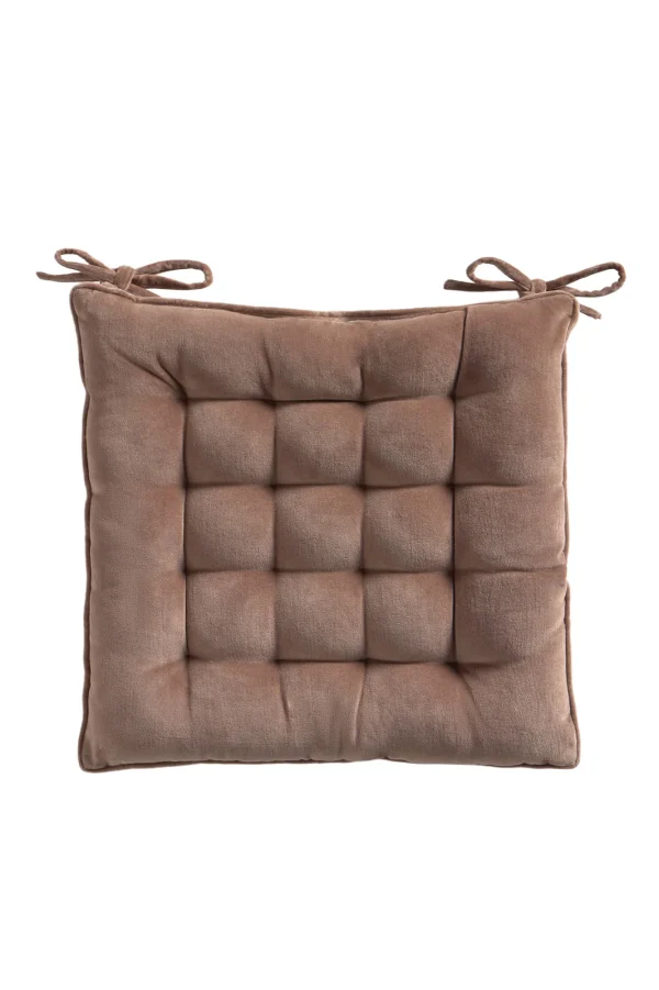 Calma House Stoelkussen Velour - Bruin - 40x40x4 - 51Dnspod | Smaakvolle damp – Verzendkosten vrij vanaf 40€