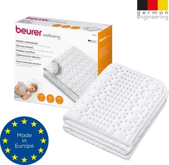 Beurer UB 30 Elektrische deken - Onderdeken - 130 x 75 cm - UB 30 - 3 Warmtestanden - Automatische uitschakeling - Katoen/fleece - Machinewasbaar - Wit - 51Dnspod | Smaakvolle damp – Verzendk Beurer UB 30 Elektrische deken - Onderdeken - 130 x 75 cm - UB 30 - 3 Warmtestanden - Automatische uitschakeling - Katoen/fleece - Machinewasbaar - Wit - 51Dnspod | Smaakvolle damp – Verzendk