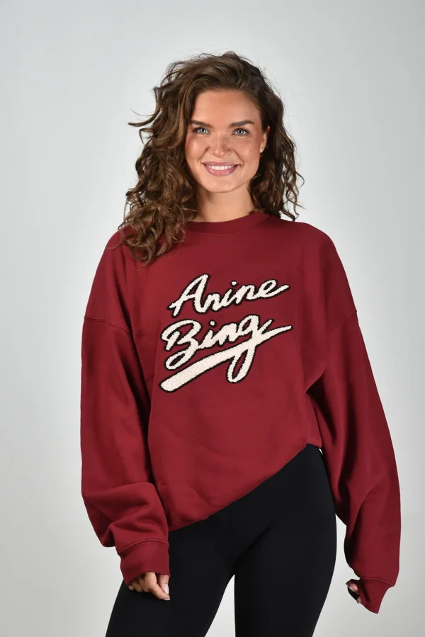 Anine Bing trui Miles A-08-11378-RED35 burgundy - 51Dnspod | Smaakvolle damp – Verzendkosten vrij vanaf 40€