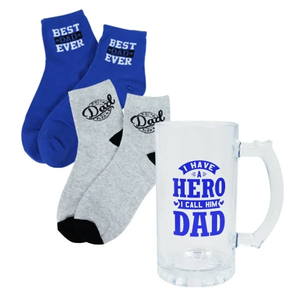 Cadeau set Hero Glas & Sokken - 51Dnspod | Smaakvolle damp – Verzendkosten vrij vanaf 40€