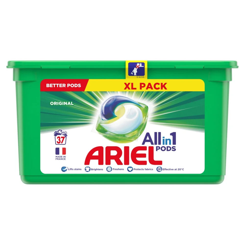Ariel Wasmiddel 3in1 Pods Regular 37 stuks - 51Dnspod | Smaakvolle damp – Verzendkosten vrij vanaf 40€ Ariel Wasmiddel 3in1 Pods Regular 37 stuks - 51Dnspod | Smaakvolle damp – Verzendkosten vrij vanaf 40€