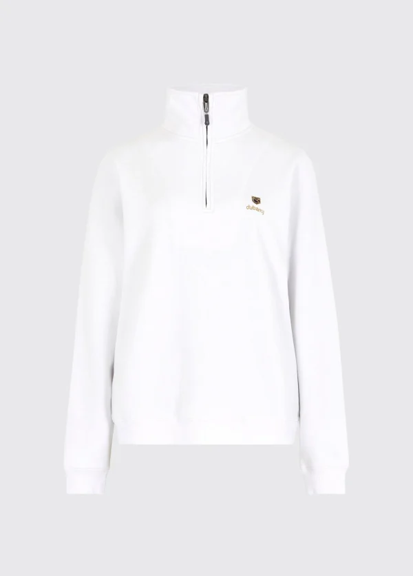 Castlemartyr Dames Halve Rits Sweatshirt - White - 51Dnspod | Smaakvolle damp – Verzendkosten vrij vanaf 40€