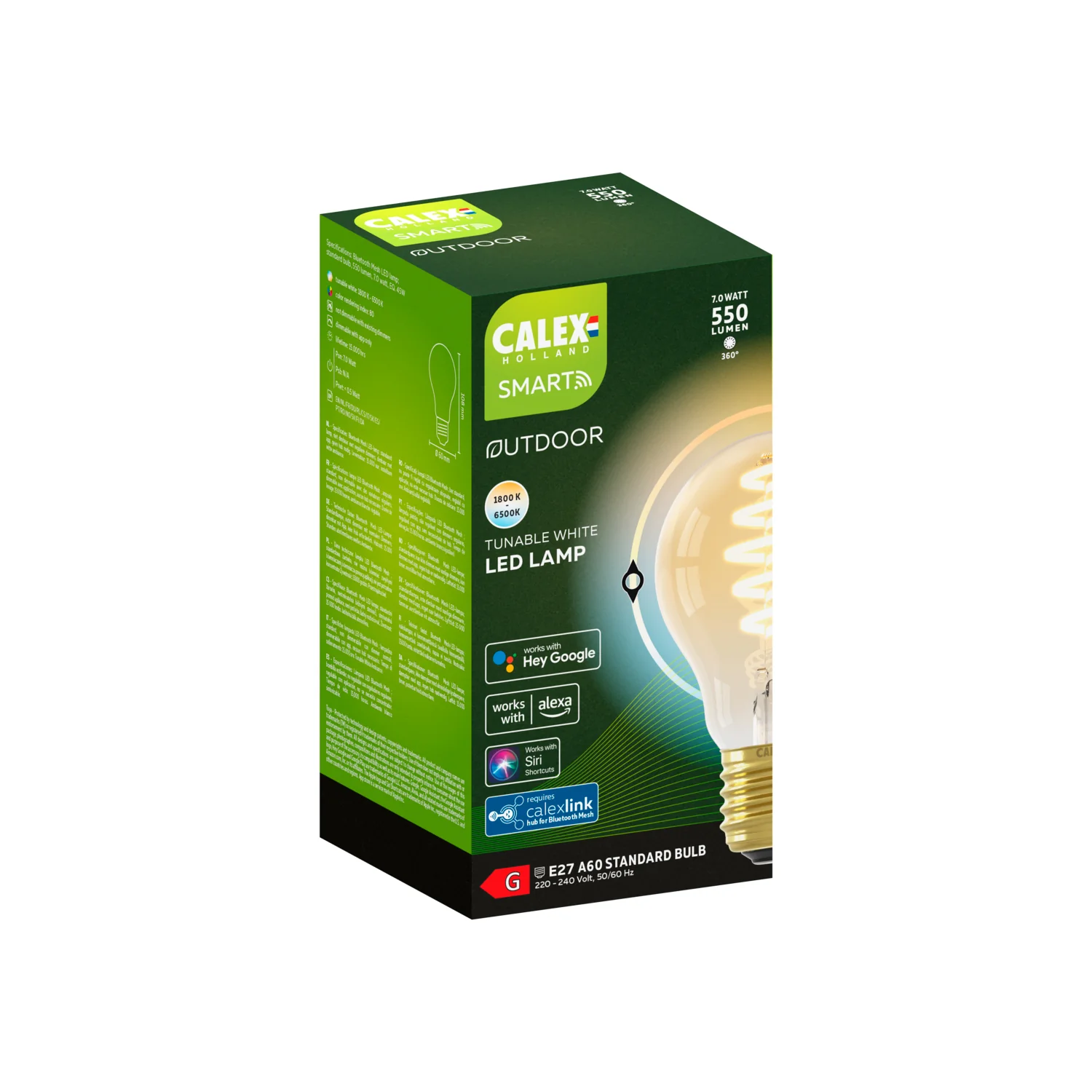 Calex Smart LED filament dimbaar E27 goud dual white 7W 550LM - 51Dnspod | Smaakvolle damp – Verzendkosten vrij vanaf 40€ Calex Smart LED filament dimbaar E27 goud dual white 7W 550LM - 51Dnspod | Smaakvolle damp – Verzendkosten vrij vanaf 40€