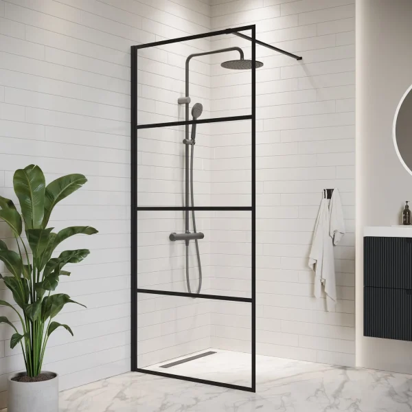 Badplaats Douchewand Essos 50 x 200 cm – Zwart – Inloopdouche 8 mm Veiligheidsglas - 51Dnspod | Smaakvolle damp – Verzendkosten vrij vanaf 40€