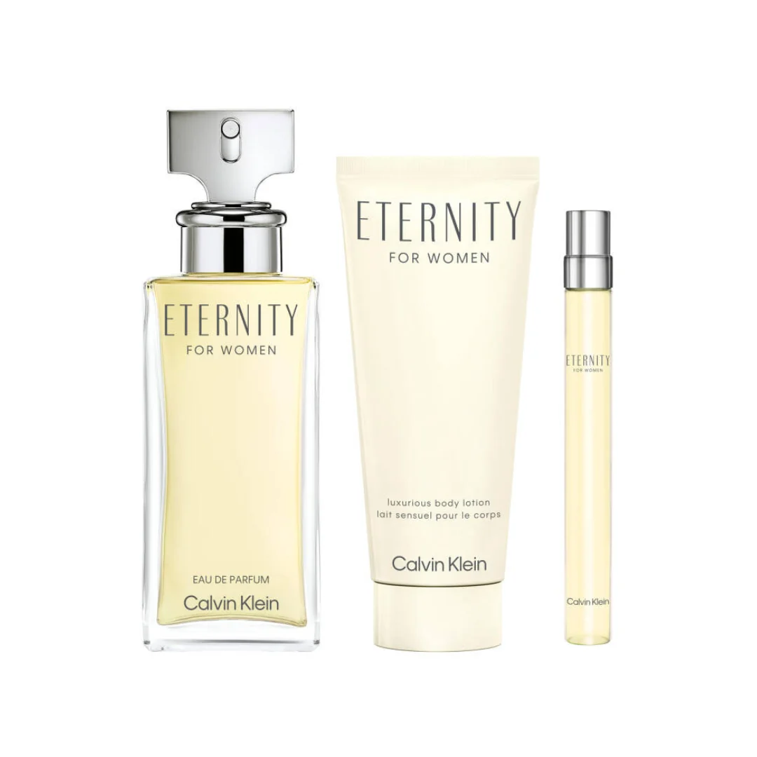 Calvin Klein Eternity – 100 ml EDP-spray + 100 ml Bodylotion + 10 ml EDP-spray – Damesparfum Geschenkset - 51Dnspod | Smaakvolle damp – Verzendkosten vrij vanaf 40€ Calvin Klein Eternity – 100 ml EDP-spray + 100 ml Bodylotion + 10 ml EDP-spray – Damesparfum Geschenkset - 51Dnspod | Smaakvolle damp – Verzendkosten vrij vanaf 40€
