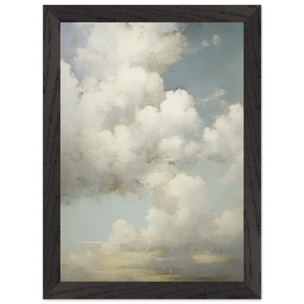 Artfulprints Poster met Lijst The clouds - A4 21x29.7 cm - Wit - 51Dnspod | Smaakvolle damp – Verzendkosten vrij vanaf 40€
