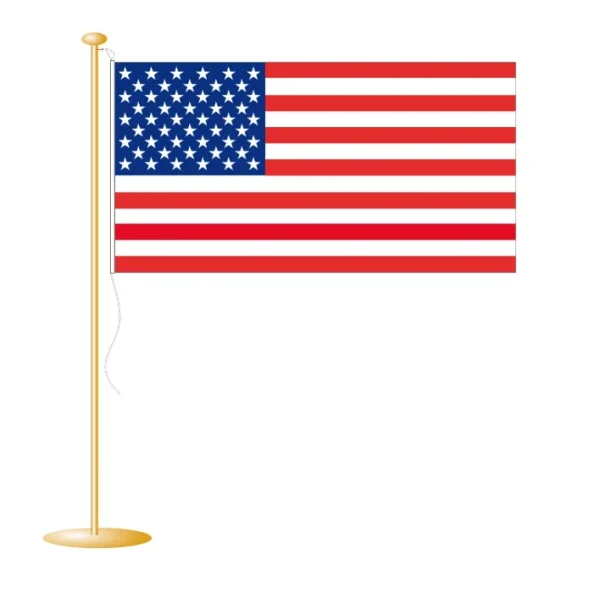Amerika tafelvlag 10x15 met houten tafelstandaard - 51Dnspod | Smaakvolle damp – Verzendkosten vrij vanaf 40€