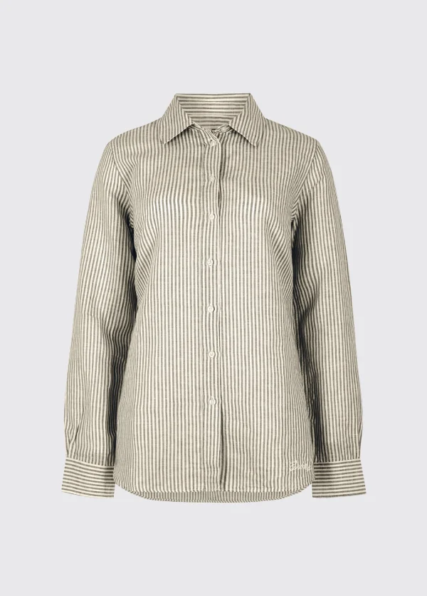 Butterfly Dames Linnen Shirt - Khaki - 51Dnspod | Smaakvolle damp – Verzendkosten vrij vanaf 40€