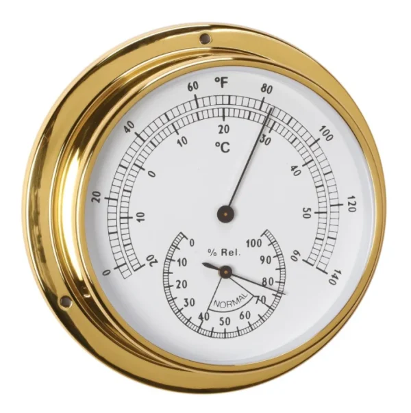 ANVI th/hygrometer 120mmø messing - 51Dnspod | Smaakvolle damp – Verzendkosten vrij vanaf 40€