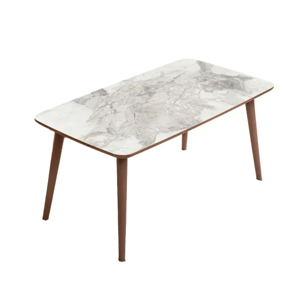 Calicosy - Salontafel LIORA - Wit marmereffect 100x54x45 cm - 51Dnspod | Smaakvolle damp – Verzendkosten vrij vanaf 40€
